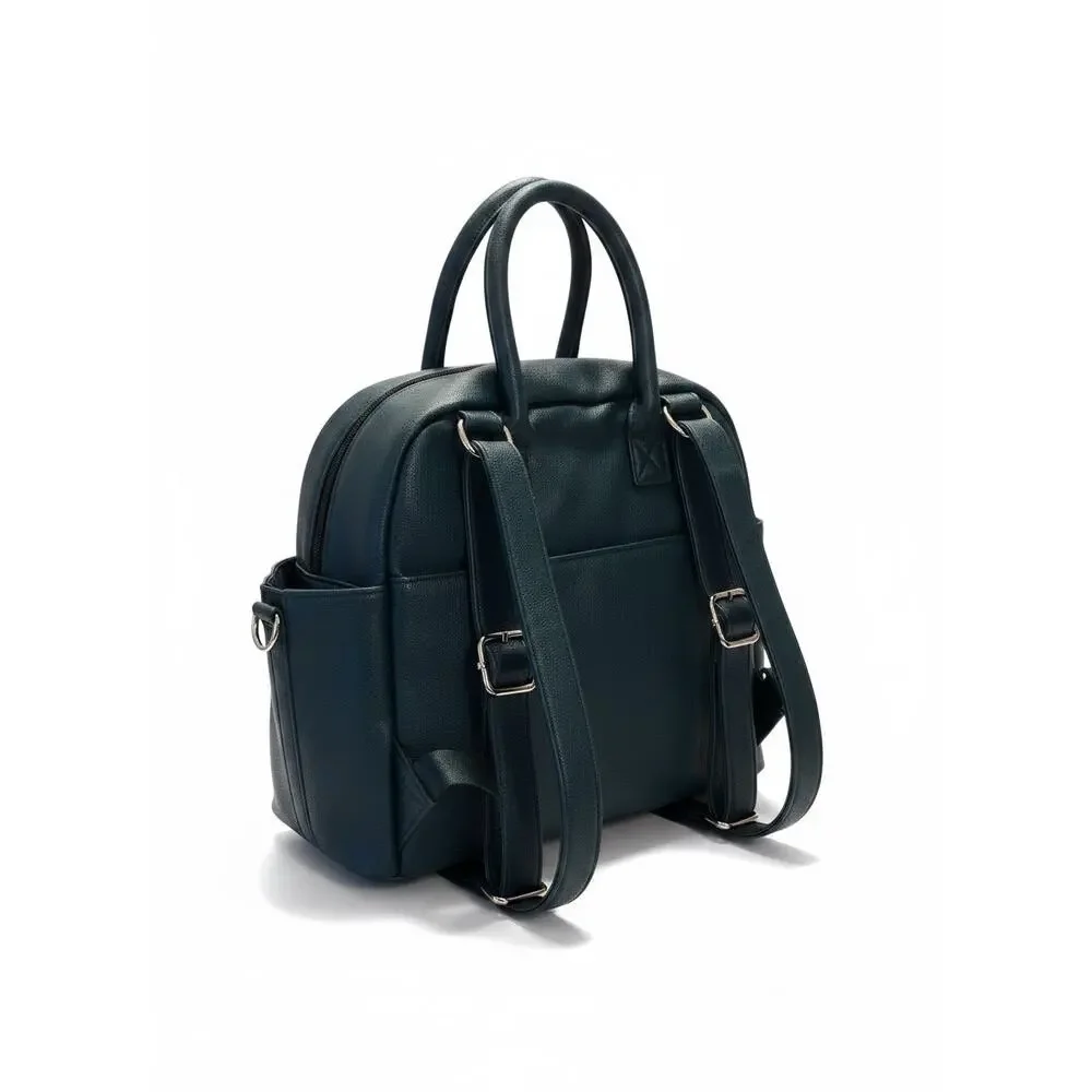 Ayla and Co Luxe Convertible Structured Vegan Diaper Bag Backpack Green